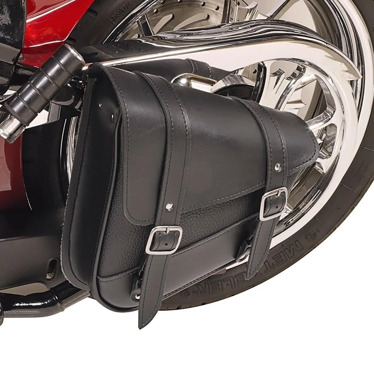 Willie & Max - Blackjack Triangular Hard Tail Saddle Bag - Left Side