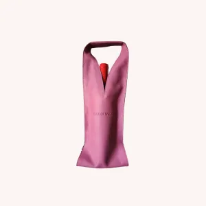 Wine/Champagne Carrier - Pink Leather Exterior