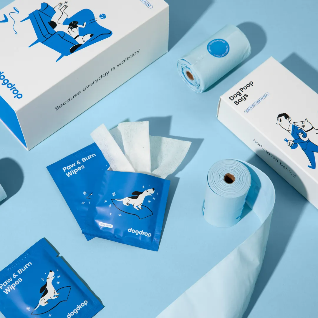 Wipes & Poop Bags Bundle - (120 poop bags   64 wipes)