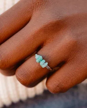 Wire Wrapped Gemstone Ring Silver