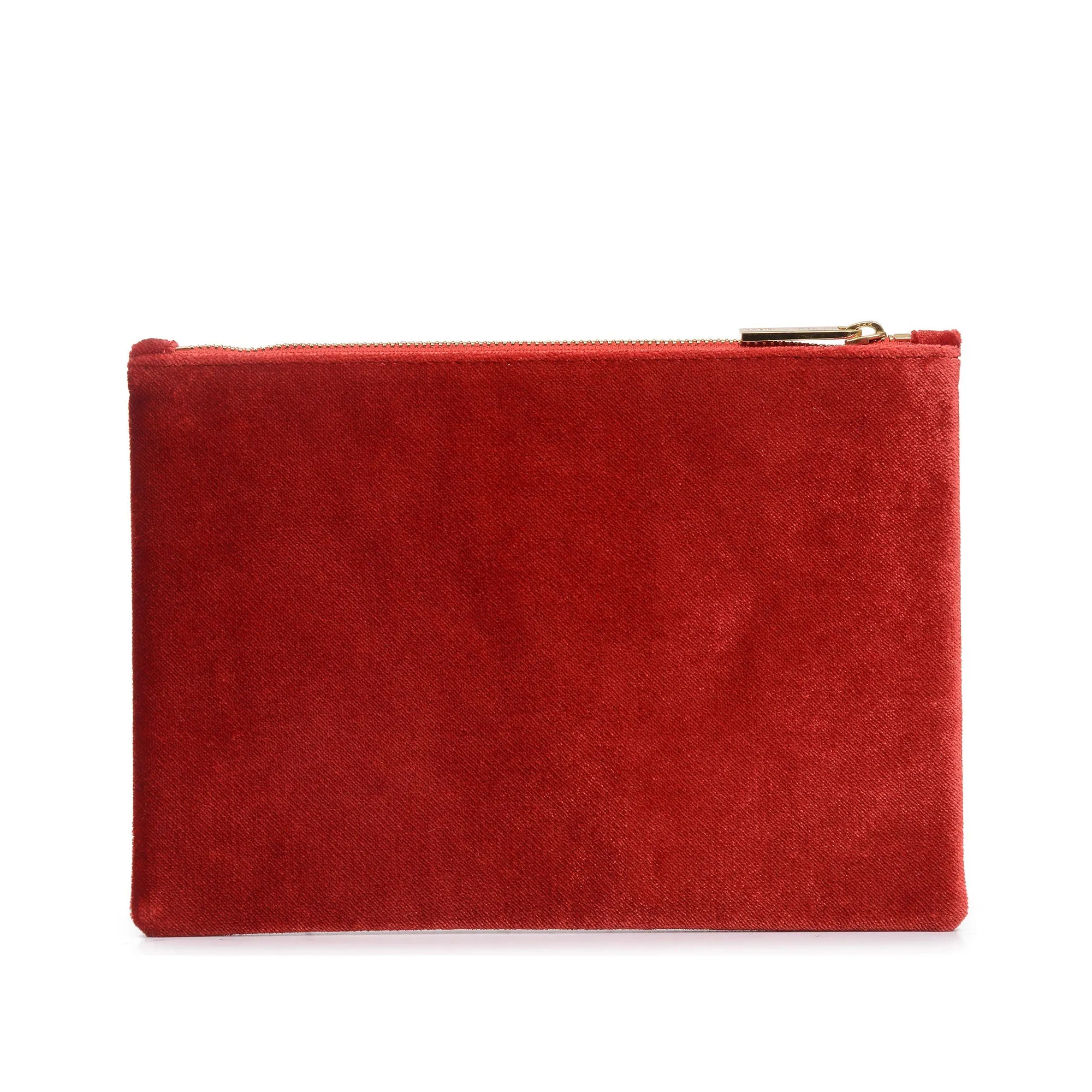 WOLF EMBROIDERED CLUTCH BAG