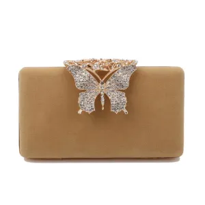 Women Evening Bags Butterfly Golden Day Clutch Rhinestones Shoulder Chain Party Holdr Handbags For Fashion Lady Purse