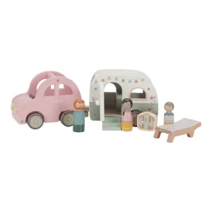 Wooden Toy Car with Caravan - Little Dutch