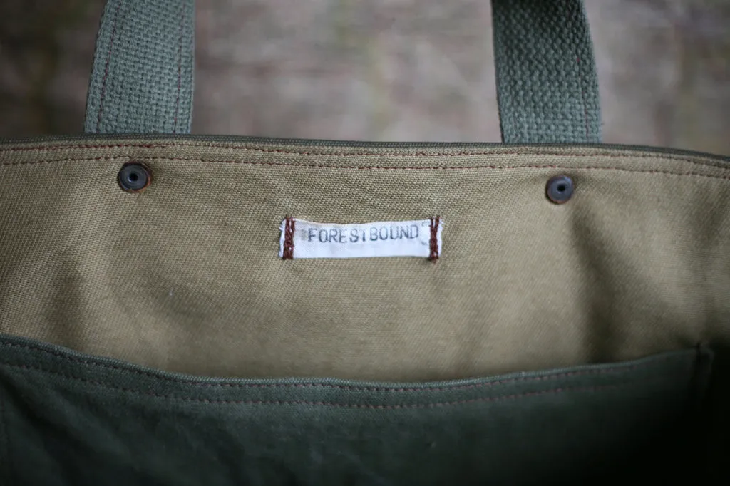 WWII era Men's Canvas and Leather Carryall - SOLD