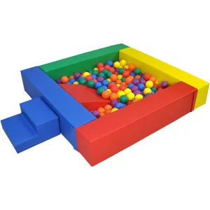 X-Large Montessori Ball Pit Soft Play Set | Ball Pool with Floor Mat & Option of Steps & Slide | 3m 