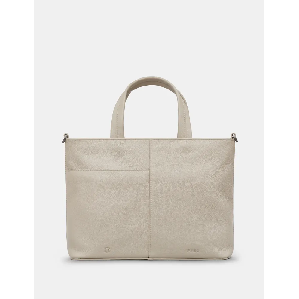 Yoshi Hampton Multiway Warm Grey Leather Grab Bag