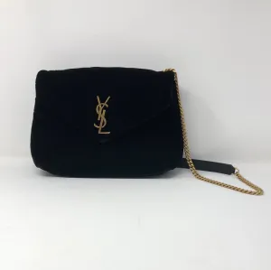 YSL Black Velvet LouLou CrossBody Bag
