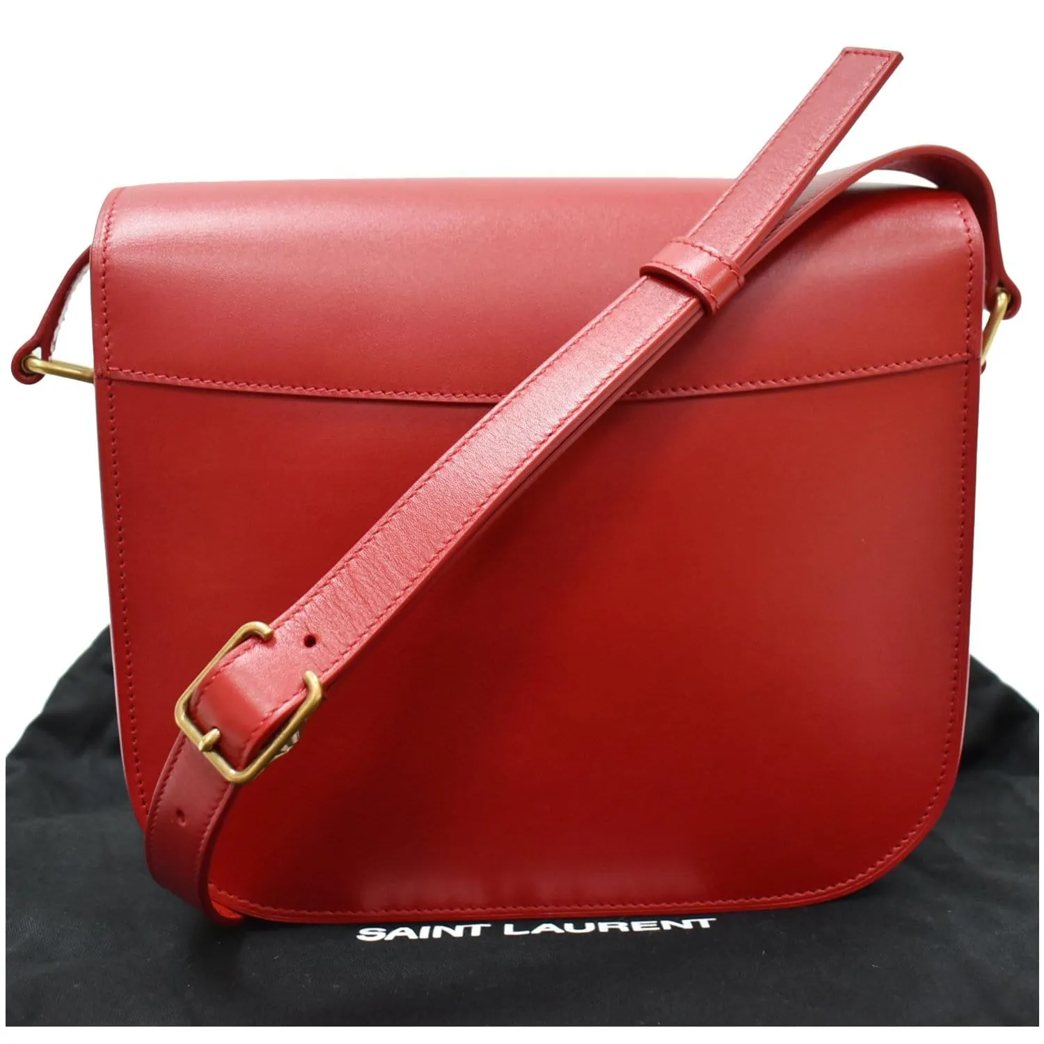 YVES SAINT LAURENT Betty Smooth Leather Shoulder Bag Red