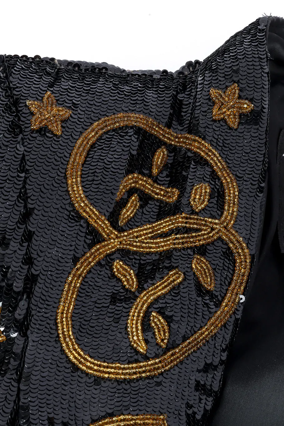 Zodiac Sequin Leather Dress & Jacket Set