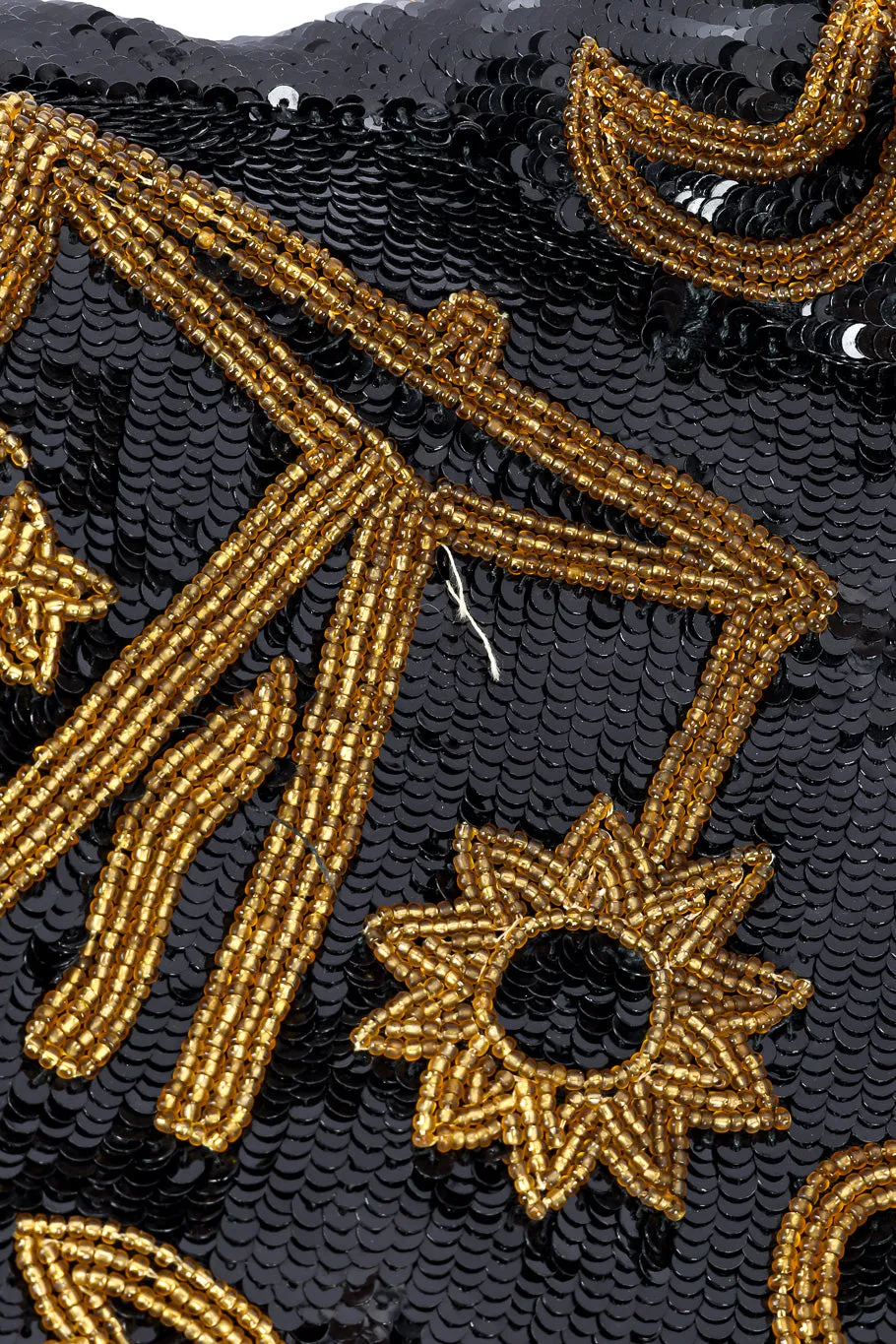 Zodiac Sequin Leather Dress & Jacket Set