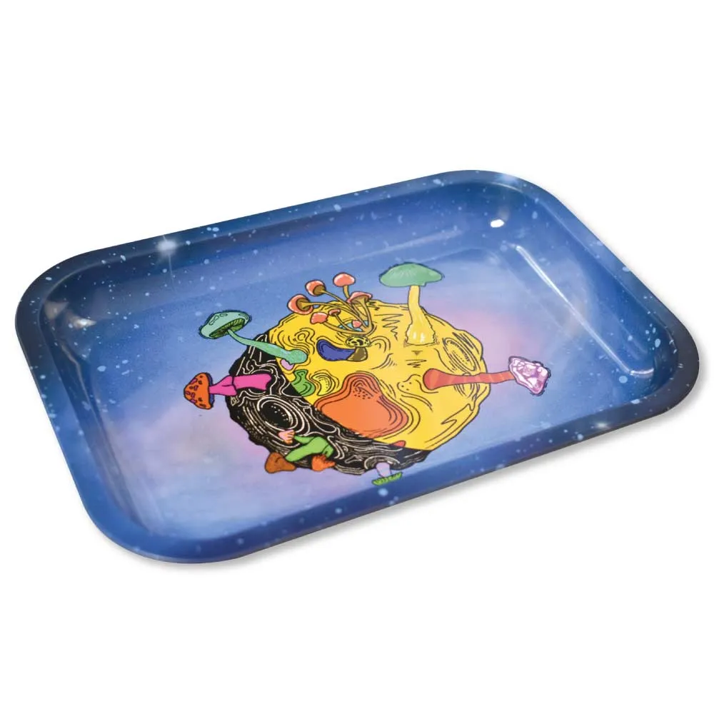 Zooted Brandz Shroomy Planet Metal Tray w/ Magnetic Lid - (1, 5 OR 10 Count)