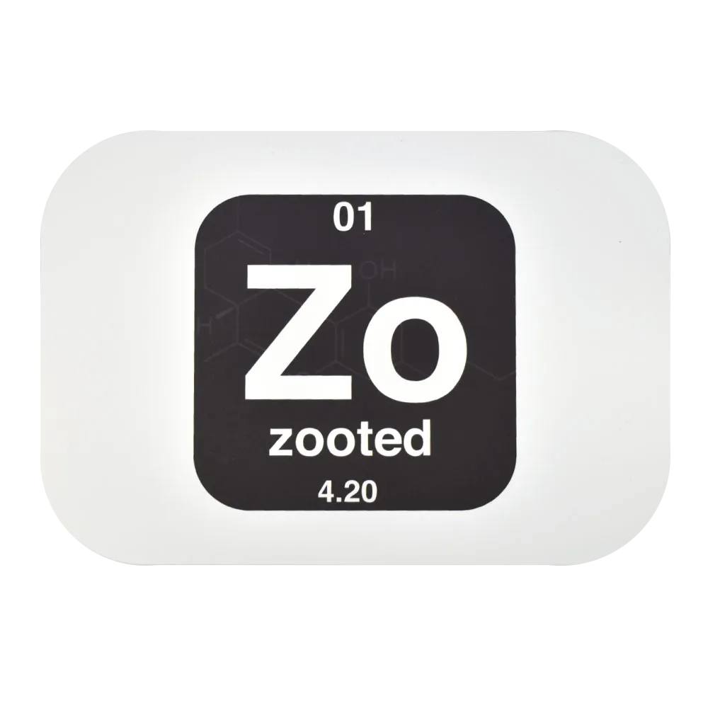 Zooted Classic Black on White Rolling Tray