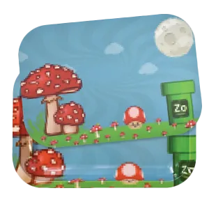 Zooted Pixel Video Game Inspired Artistic Rolling Tray